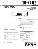 Sony CDP-XA7-ES - Service Manual 